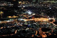 皿倉山から眺める北九州の夜景。新日本三大夜景のひとつ。